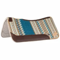 Tapis de selle western profilé - Pool's - Feutre et cuir