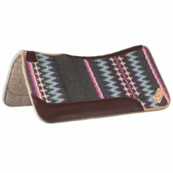 Tapis de selle western profilé - Pool's - Feutre et cuir