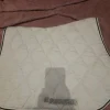 Tapis d'équitation blanc à strass