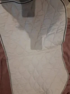 Tapis d'équitation blanc à strass