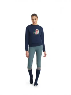 Team Sweat-Shirt Anniversary Femme Bleu - Horse Pilot