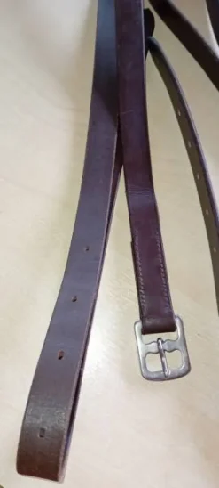 Étrivières  cuir brun