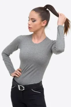 T-Shirt coton à manches longues Riding Cotton Top - Cavalliera