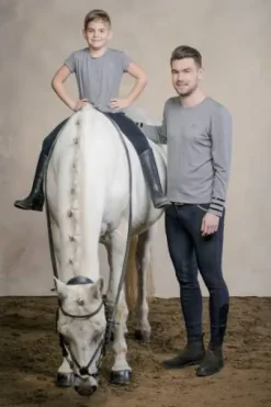 T-shirt équitation manches courtes - Cavalliera - Tissu naturel