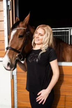 T-Shirt équitation ROSE GOLD - Cavalliera - Technique et confort