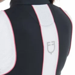 Veste technique avec inserts perforés marine/fuchsia - EQUESTRO