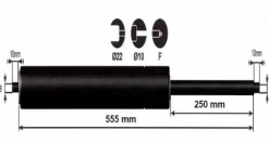 Vérin à gaz 200n - entraxe 600mm